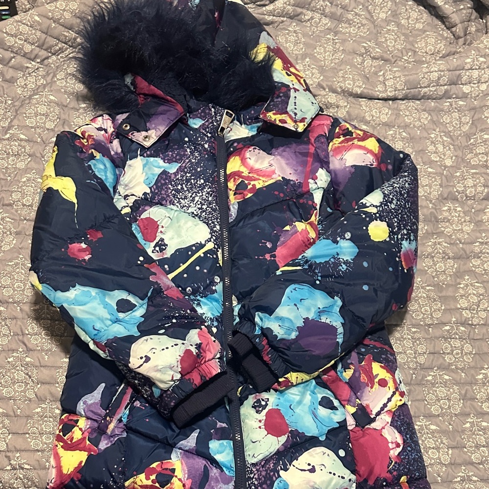 Justice Multicolor Puffer Jacket for Kids